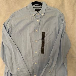 M Light Blue Banana Republic Slim Fit Untucked Shirt